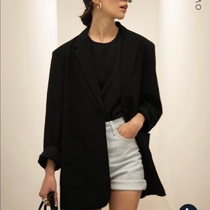 Oak & Fort Oversized Textured Blazer
